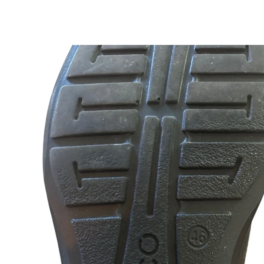 ECCO Mens Black Leather Bicycle Toe Slip On Loafers Dress Shoes Size 46‎